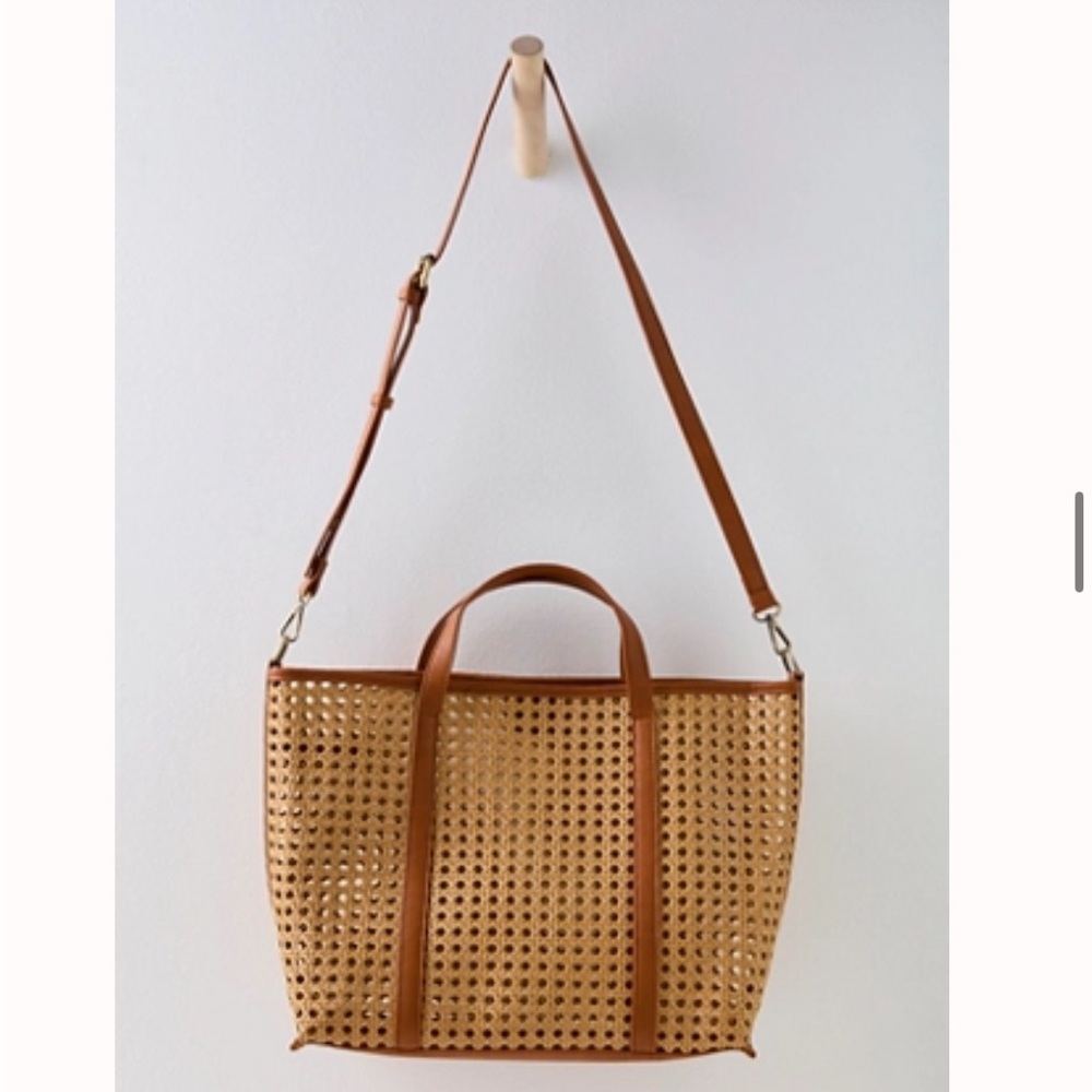 Free People Tan and Brown Shoulder Bag